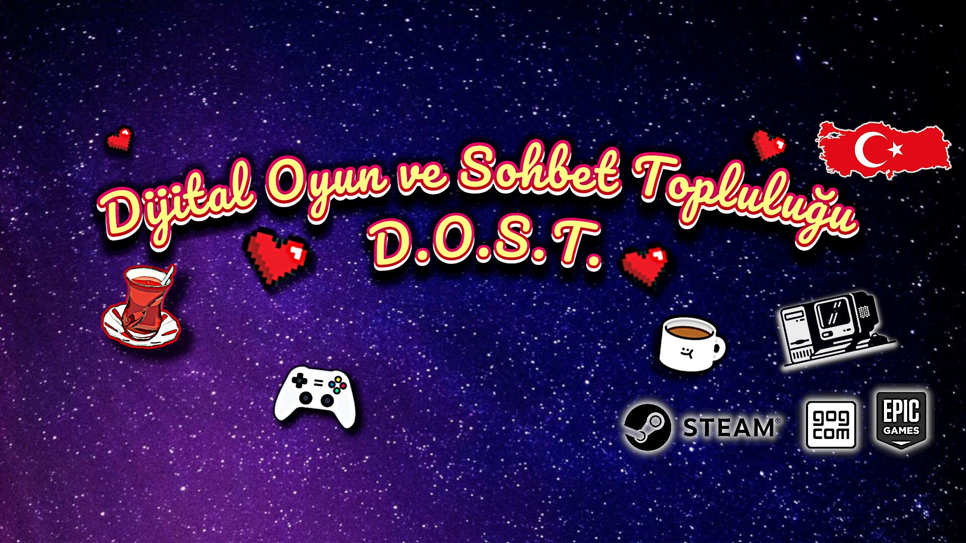 Discovery splash banner for Dijital Oyun ve Sohbet Topluluğu Discord server
