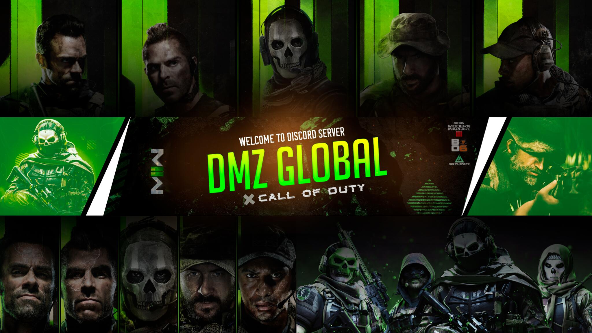 Discovery splash banner for DMZ Global 2.0 - Call Of Duty COD Discord server
