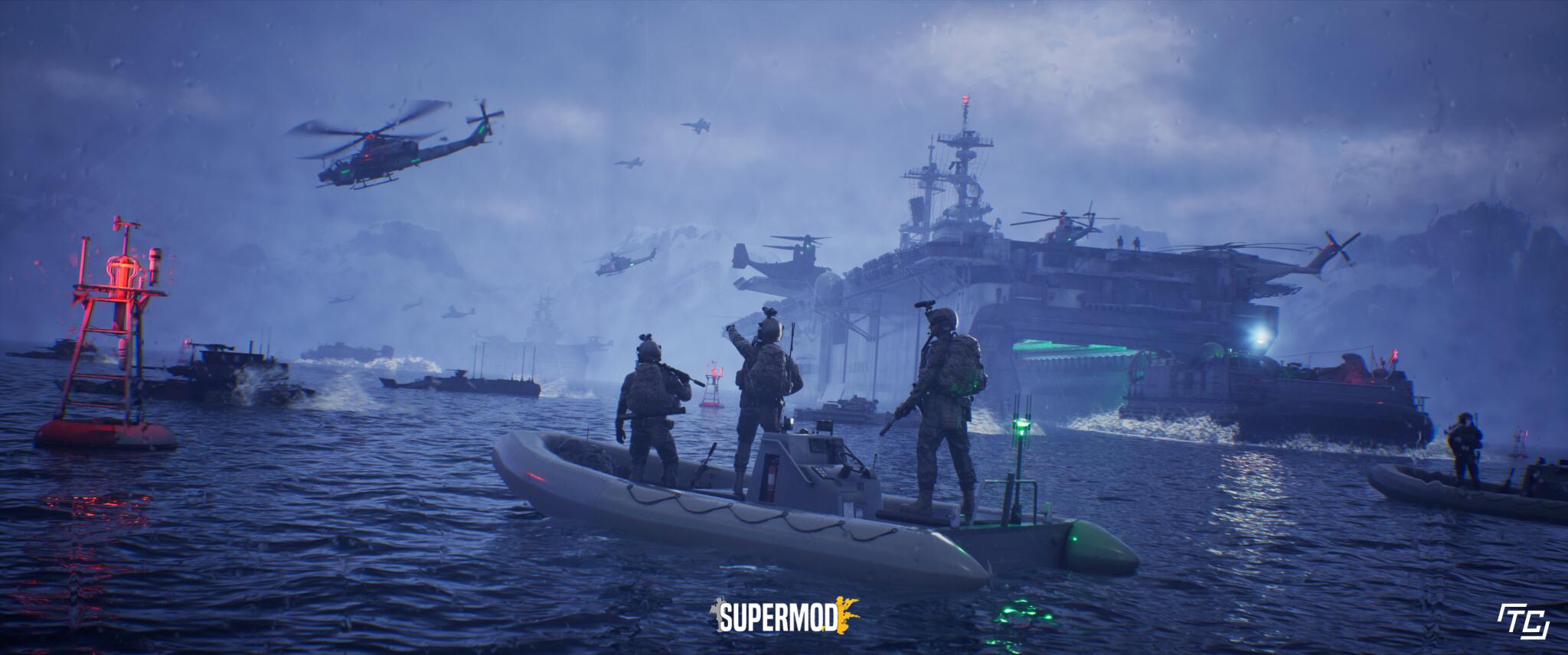 Discovery splash banner for SuperMod - Tactical Collective Discord server