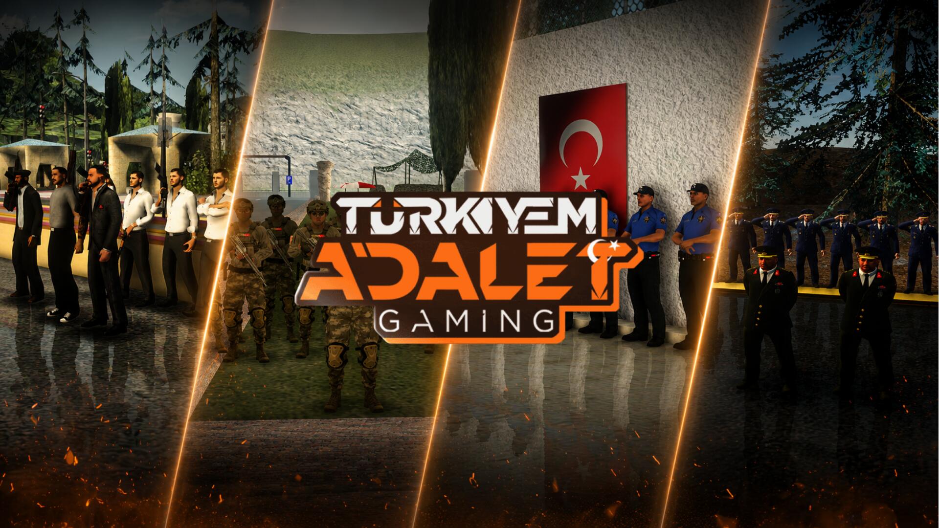 Discovery splash banner for Türkiyem Adalet Gaming Discord server
