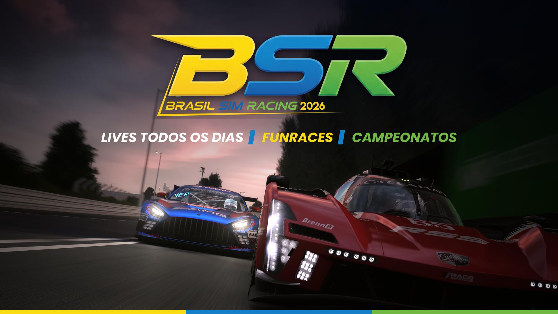 Discovery splash banner for BSR - BRASIL SIM RACING #5400! Discord server