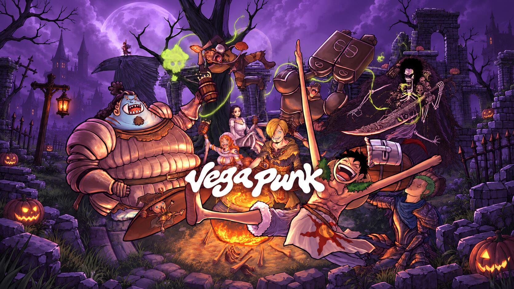 Discovery splash banner for 𝗩𝗘𝗚𝗔 𝗣𝗨𝗡𝗞 ★ ᴏɴᴇ ᴘɪᴇᴄᴇ ★ Discord server