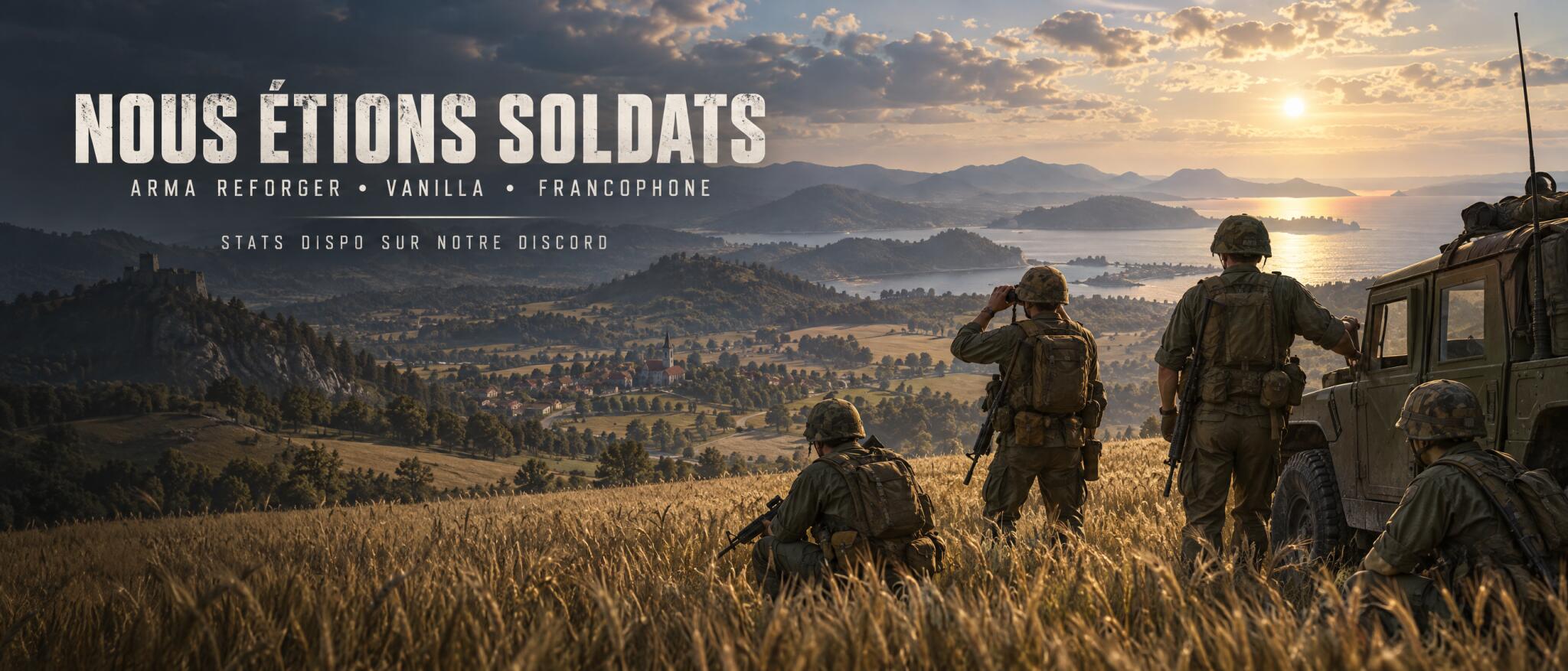 Discovery splash banner for Nous étions soldats Discord server