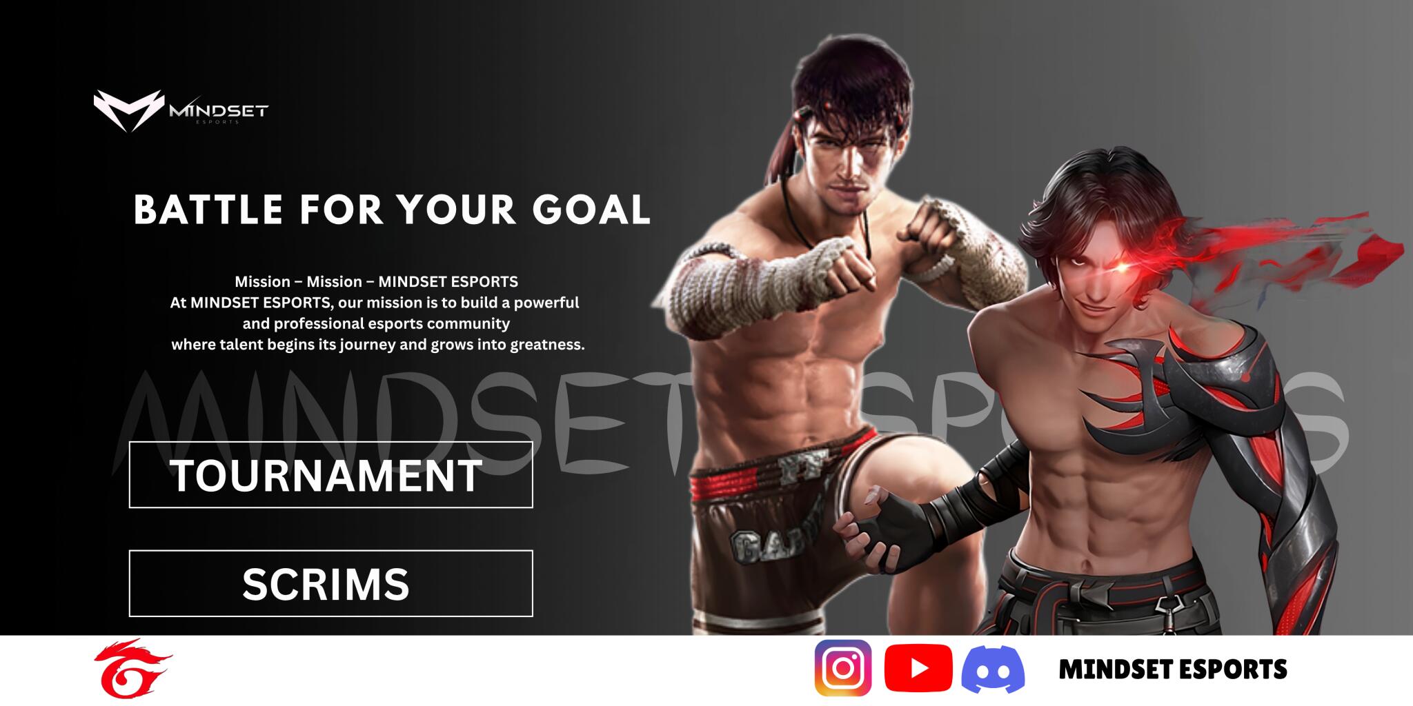 Discovery splash banner for MINDSET ESPORTS Discord server