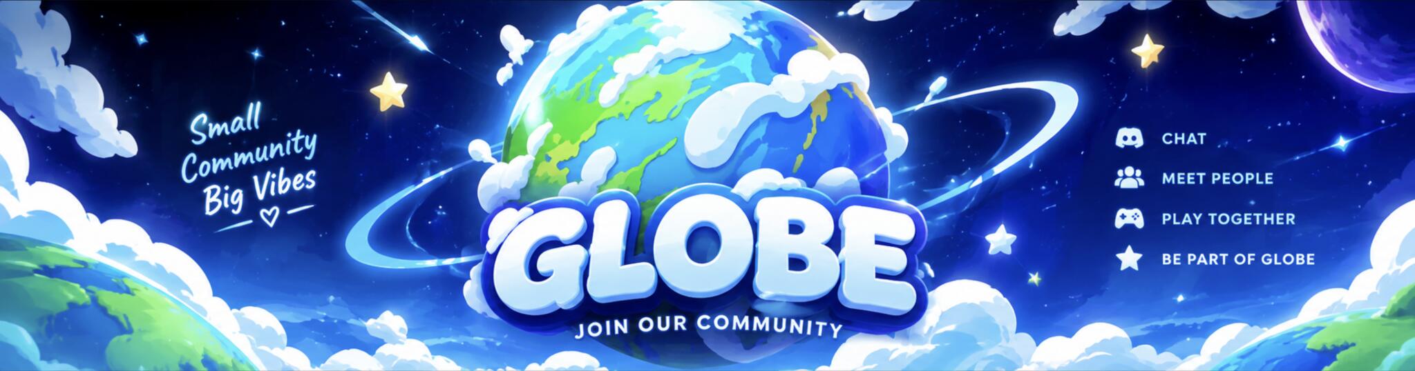 Discovery splash banner for Globe Discord server
