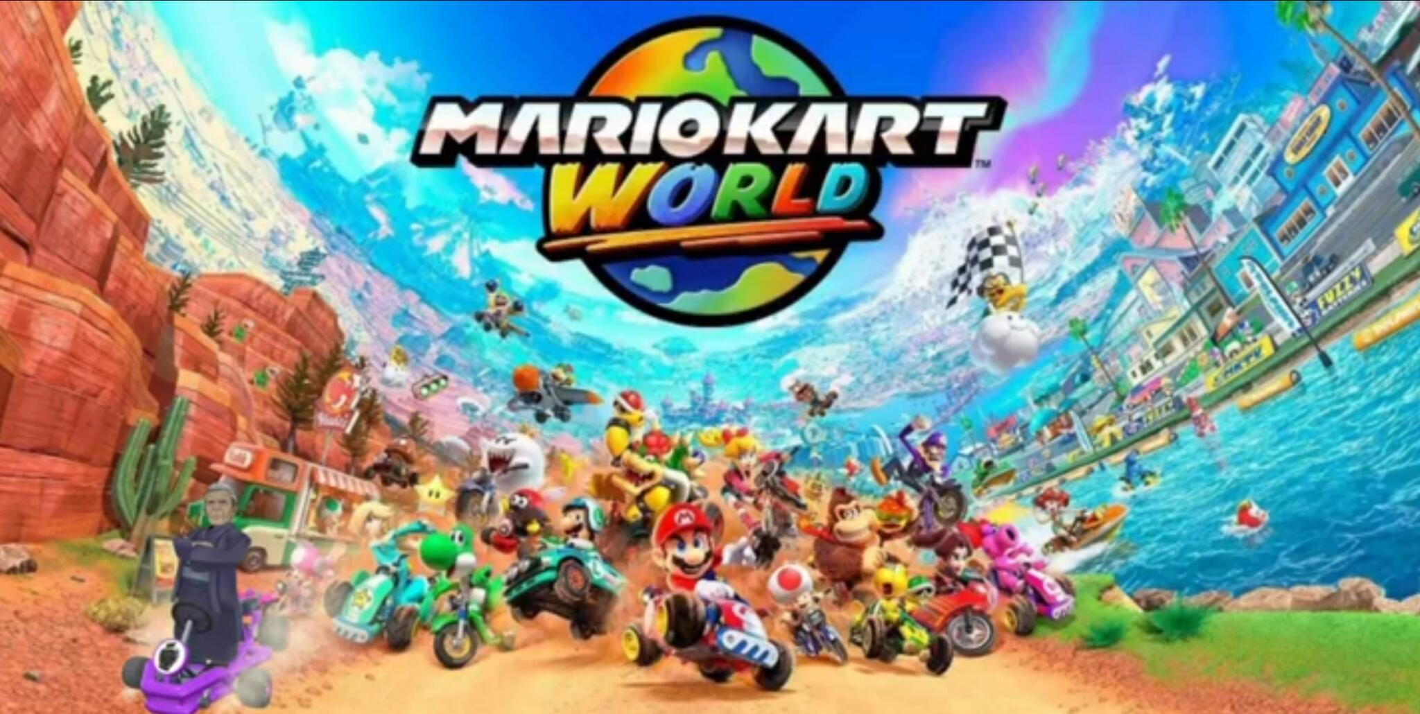 Discovery splash banner for Mario Kart World Time Trials Discord server