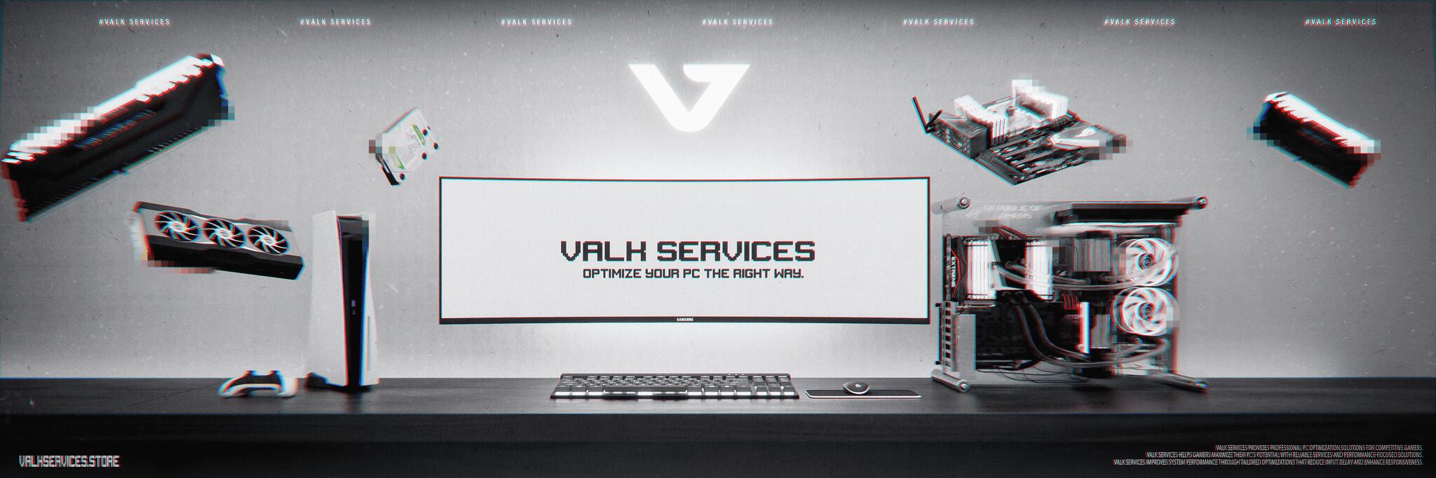 Discovery splash banner for Valk™ | PC Services Discord server