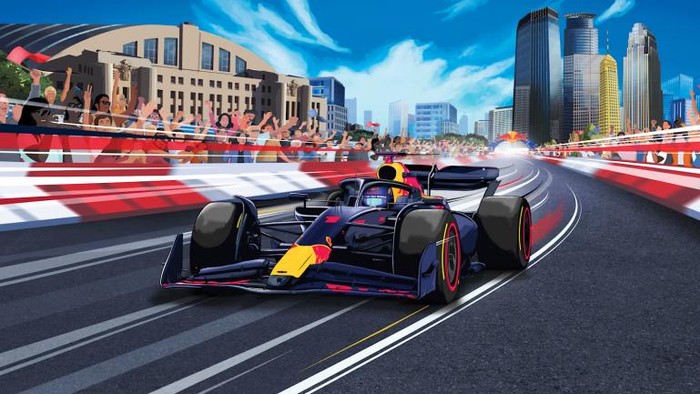 Discovery splash banner for Red Bull Racing F1 Discord server