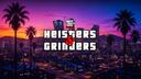 Discovery splash banner for Heisters & Grinders Discord server