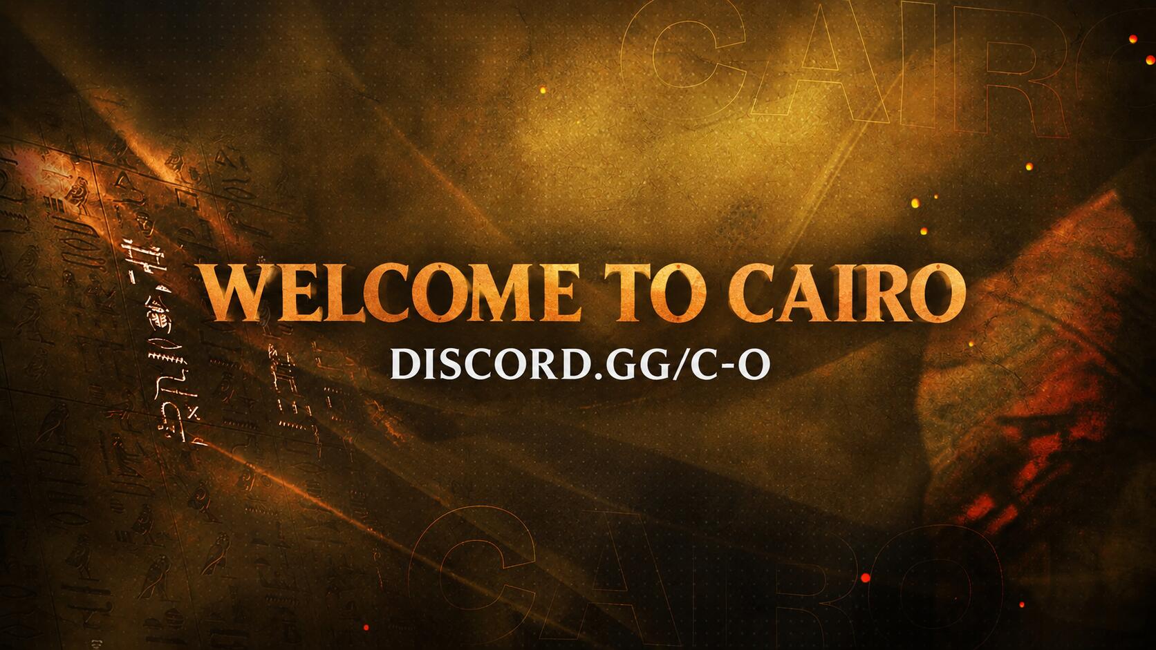 Discovery splash banner for Cairo Revival 🦅. Discord server
