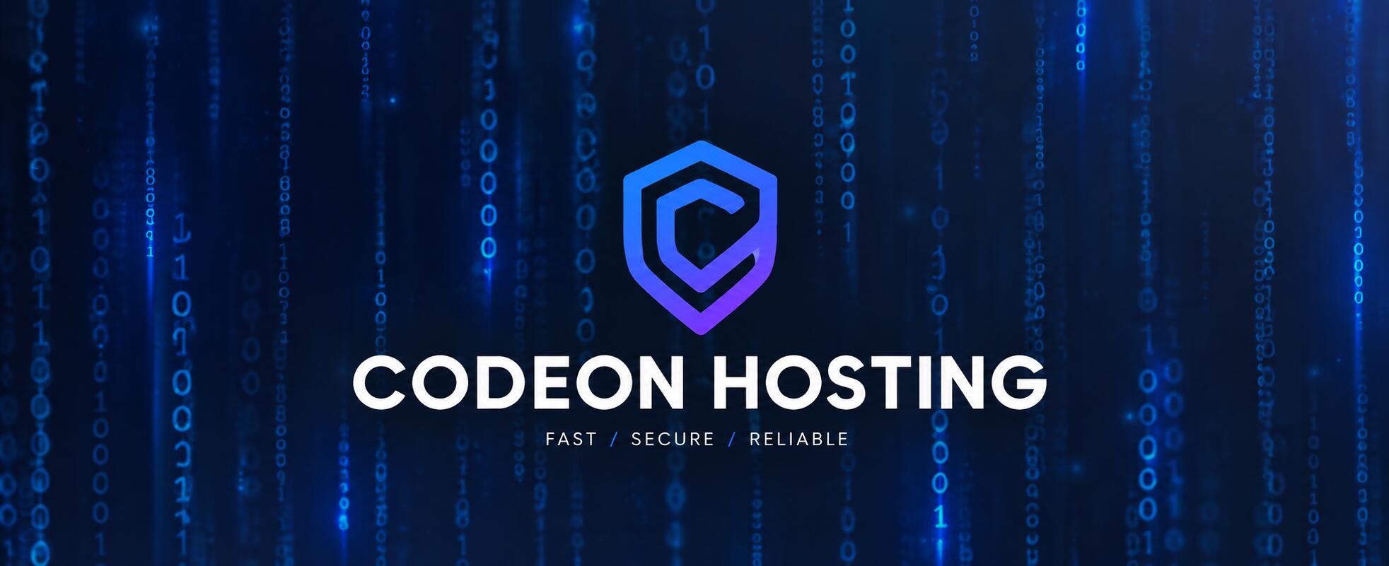 Discovery splash banner for CodeOn Hosting™ Discord server