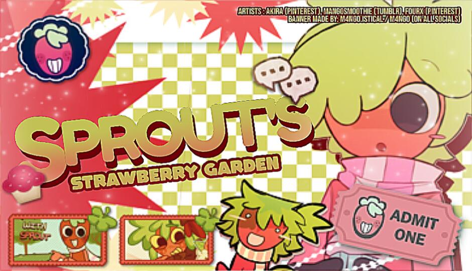 Discovery splash banner for 𓂃🍓 ࣪˖ Sprout's Strawberry Garden ও Discord server