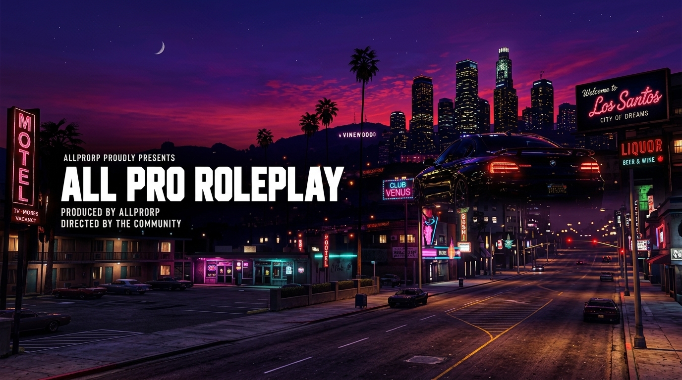 Discovery splash banner for AllProRP Discord server