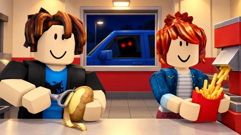 Discovery splash banner for Sell Fries Official | Roblox Discord server