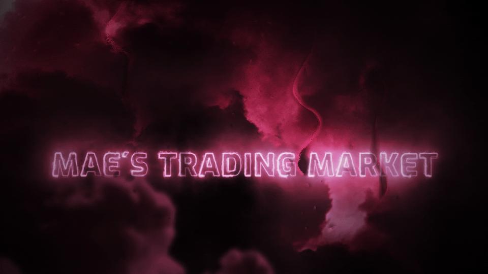 Discovery splash banner for Mae’s Trading Market Discord server