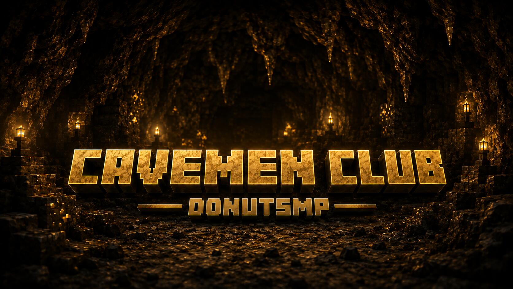 Discovery splash banner for 20B+20 ELYS GW | CaveMen Club | DonutSMP Discord server