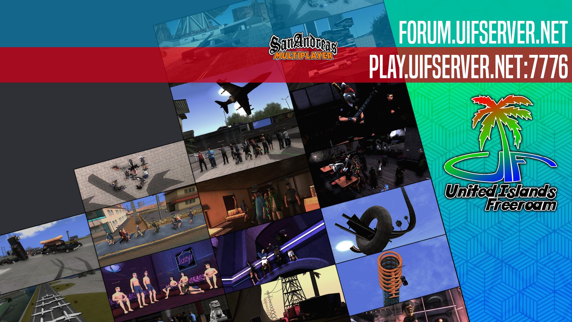 Discovery splash banner for UIF - United Islands Freeroam Discord server