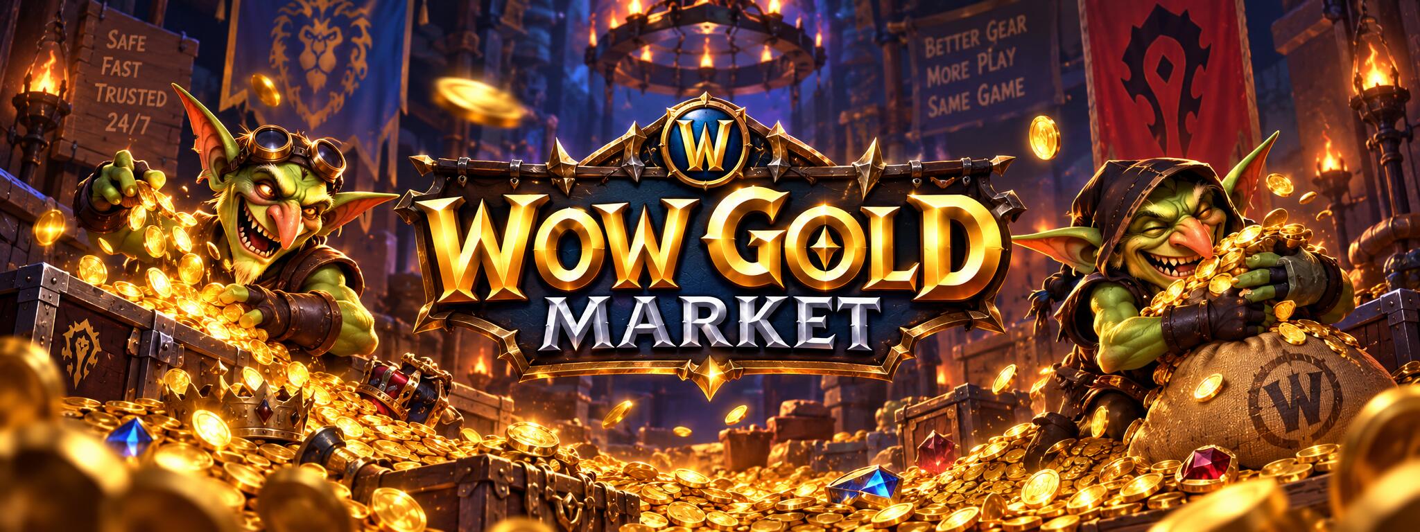 Discovery splash banner for WoW Gold & Boosting Market | Buy β’ Sell β’ Swap World of Warcraft Gold | Boosting | Mounts WoW Gold Discord server