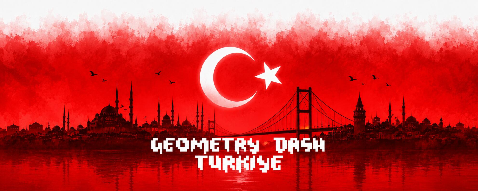 Discovery splash banner for Geometry Dash Türkiye Discord server