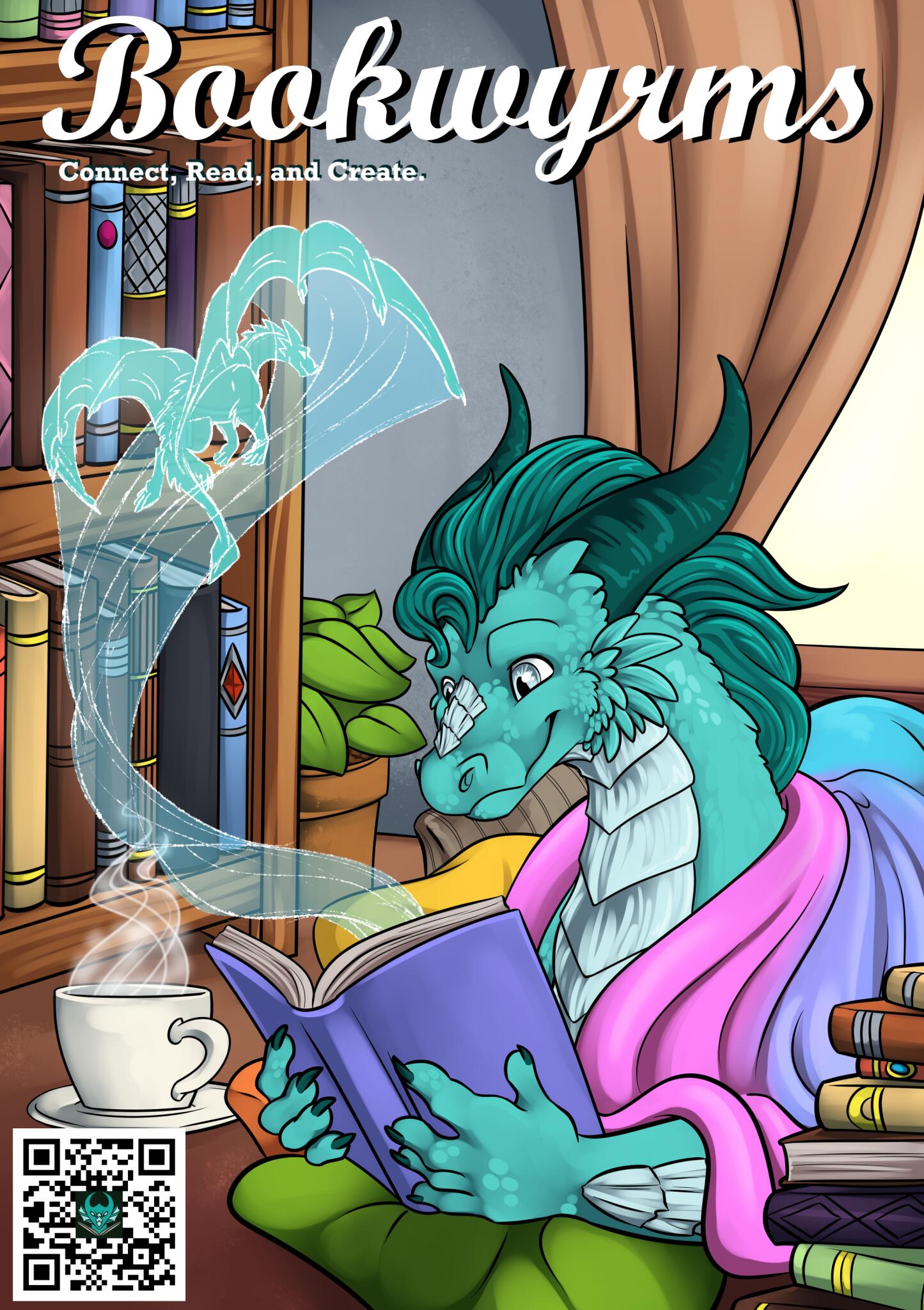 Discovery splash banner for The Bookwyrm Lair Discord server