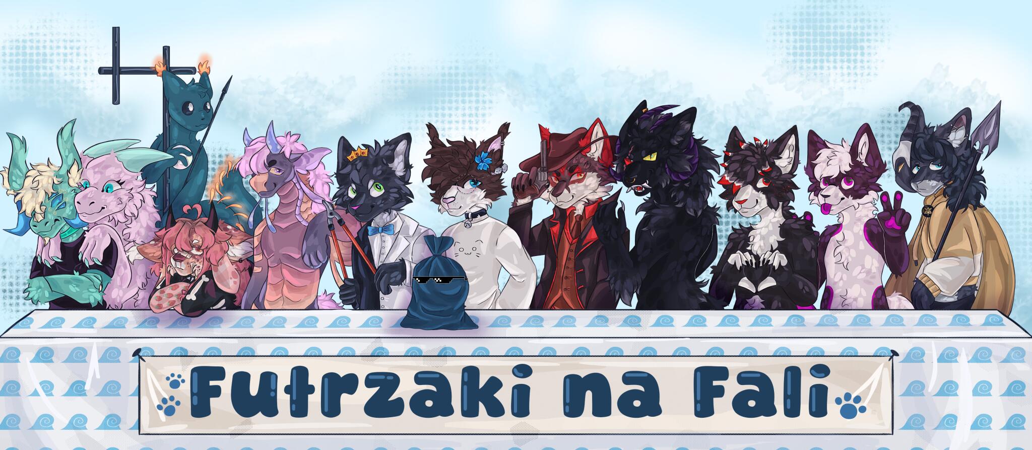 Discovery splash banner for {🦊}💙 Futrzaki na Fali 🤍 Discord server